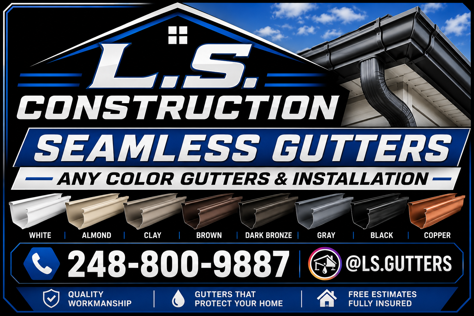 L.S. Construction Seamless Gutters